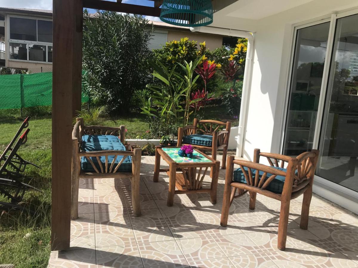 Appartement Prive Eco-Responsable, Vue Sur La Mer Des Caraibes Et Jardin Clos, Wifi, A 2Mn De La Plage Сен-Лу Екстериор снимка