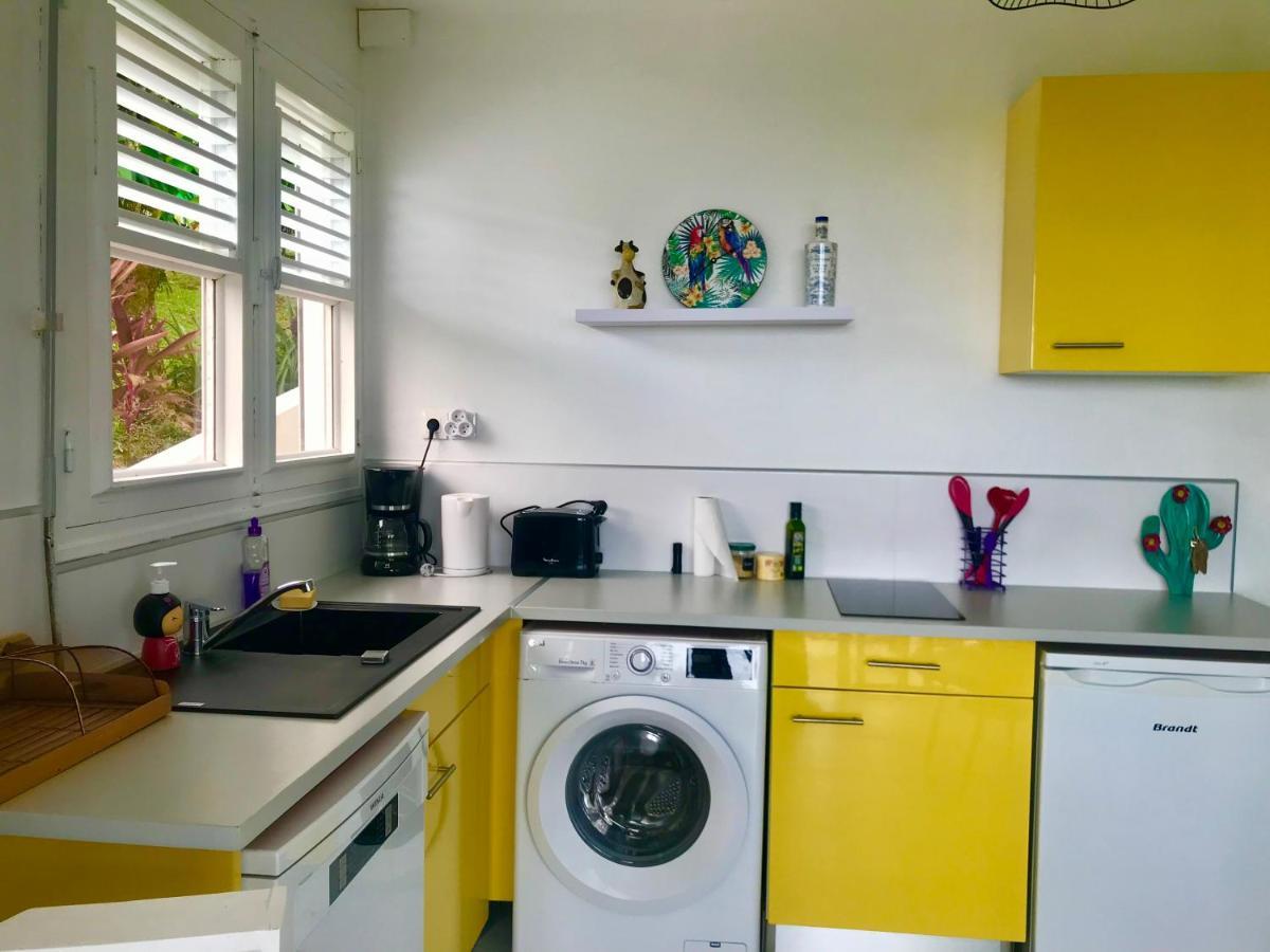 Appartement Prive Eco-Responsable, Vue Sur La Mer Des Caraibes Et Jardin Clos, Wifi, A 2Mn De La Plage Сен-Лу Екстериор снимка