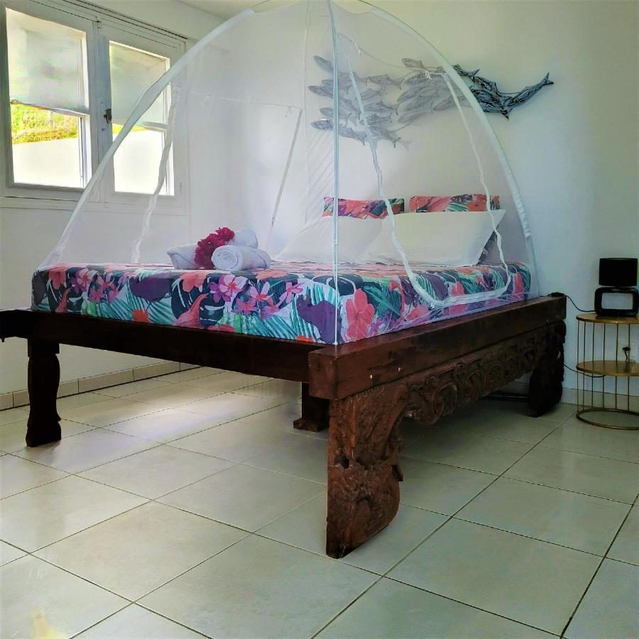 Appartement Prive Eco-Responsable, Vue Sur La Mer Des Caraibes Et Jardin Clos, Wifi, A 2Mn De La Plage Сен-Лу Екстериор снимка