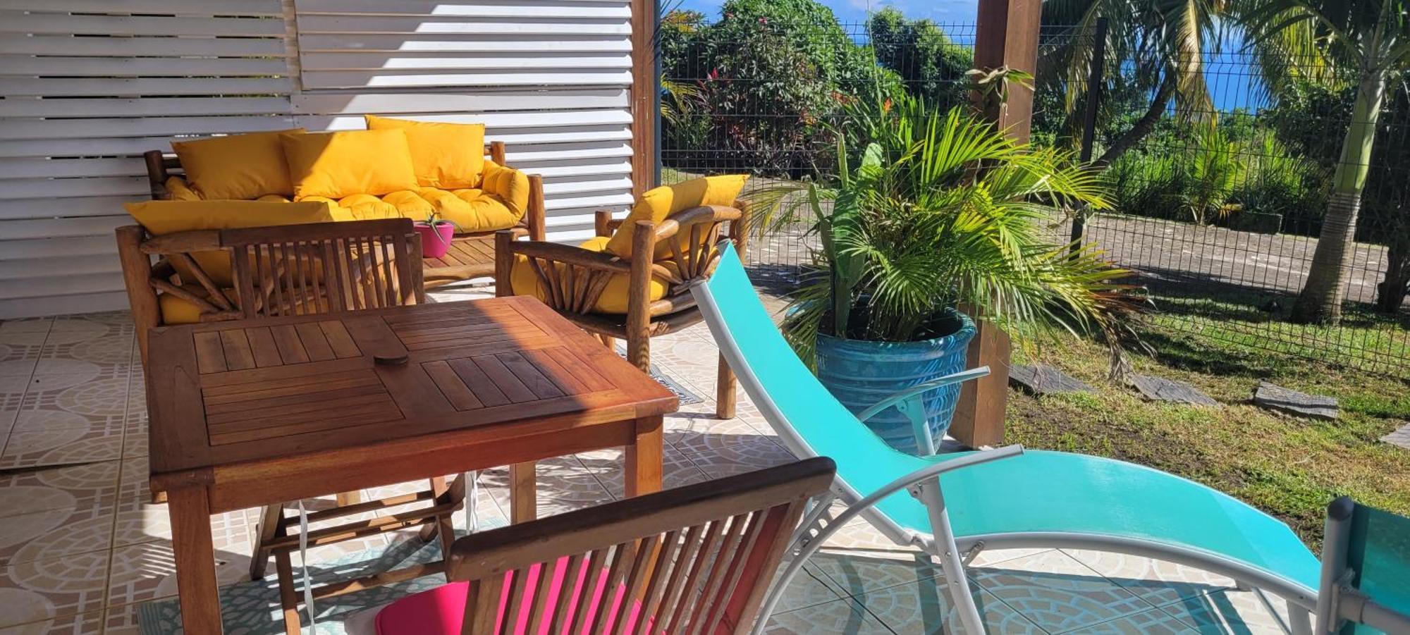 Appartement Prive Eco-Responsable, Vue Sur La Mer Des Caraibes Et Jardin Clos, Wifi, A 2Mn De La Plage Сен-Лу Екстериор снимка